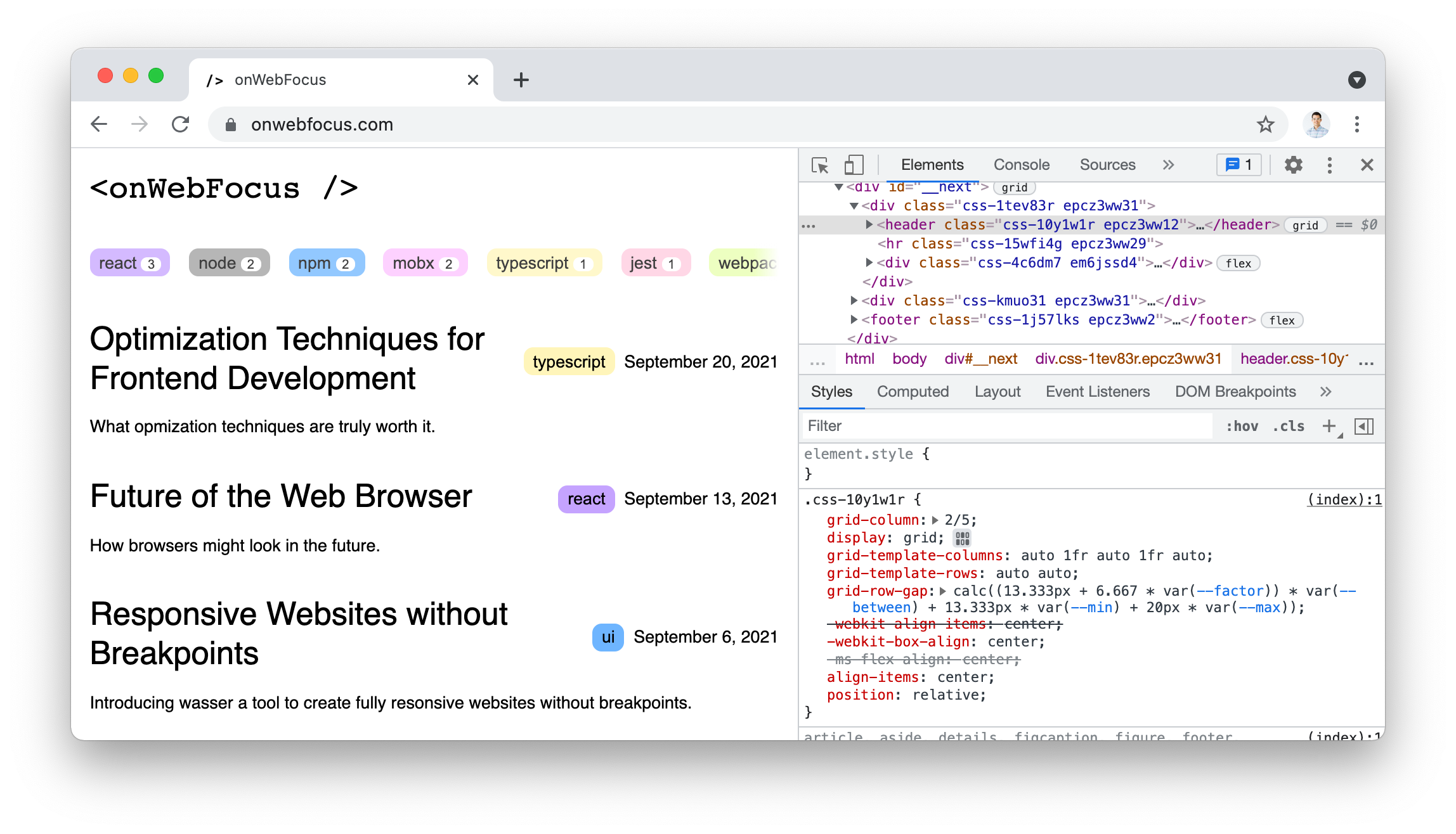 Chrome Developer Tools